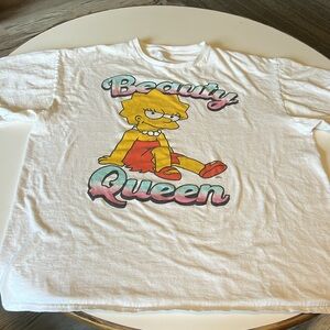 Vintage The Simpsons Lisa Simpson “Beauty Queen” Funny Graphic TShirt size XL